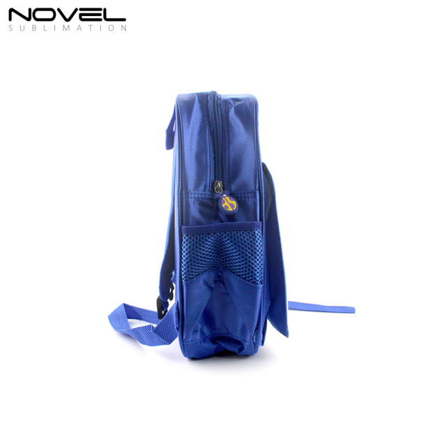 Polyester Sublimation School Bag Kid Backpack-Blue