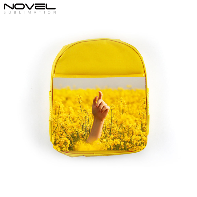 Custom Blank Polyester Sublimation Kid Backpack-Yellow