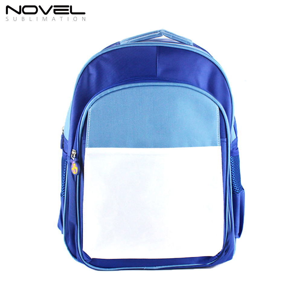Blank Sublimation Kids School Backpack- Blue
