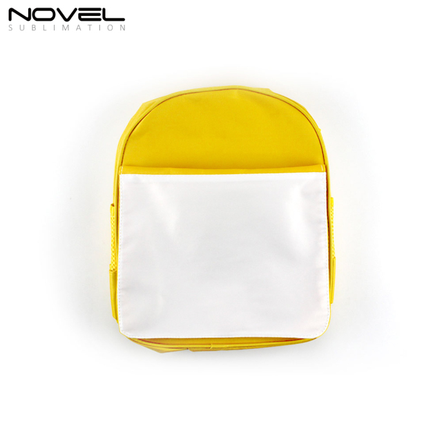 Custom Blank Polyester Sublimation Kid Backpack-Yellow