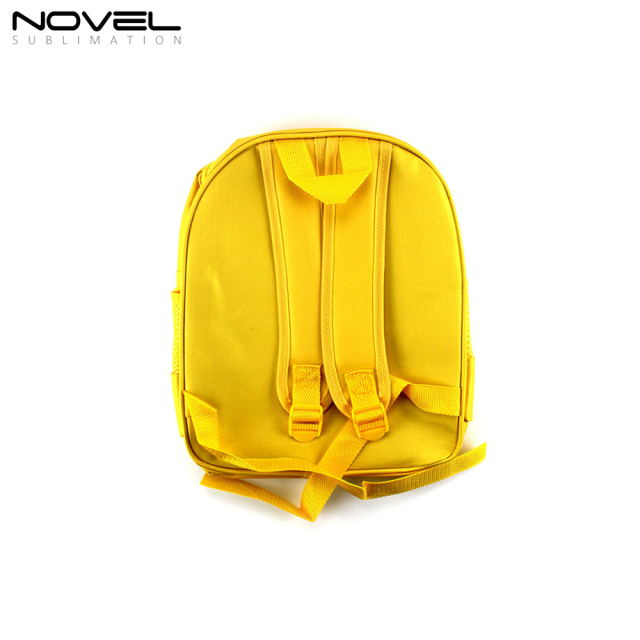 Custom Blank Polyester Sublimation Kid Backpack-Yellow