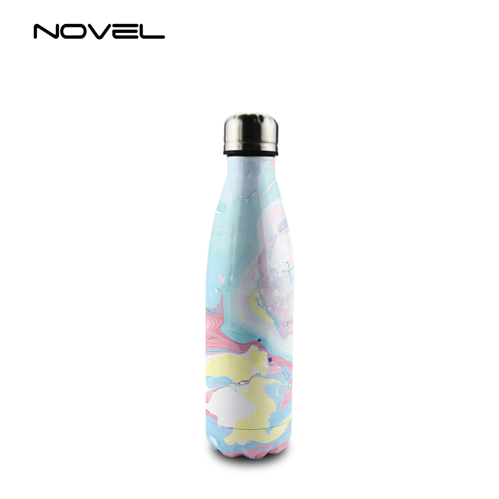 500ml Stainless Steel Coke Water Bottle Dye Sublimation White/Silver Available