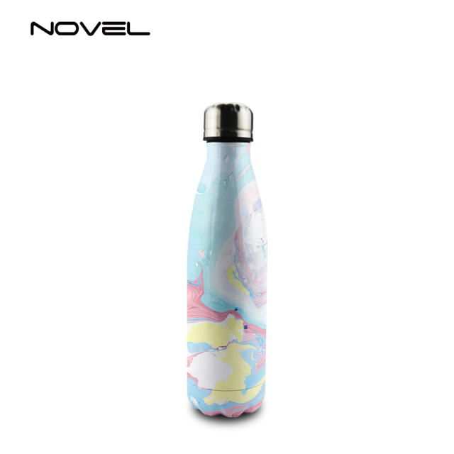 500ml Stainless Steel Coke Water Bottle Dye Sublimation White/Silver Available