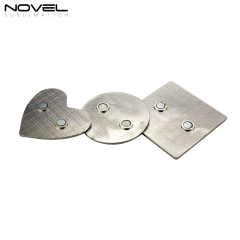 DIY Metal Fridge Magnet Sublimation Refrigerator Sticker Round Square Heart Shapes