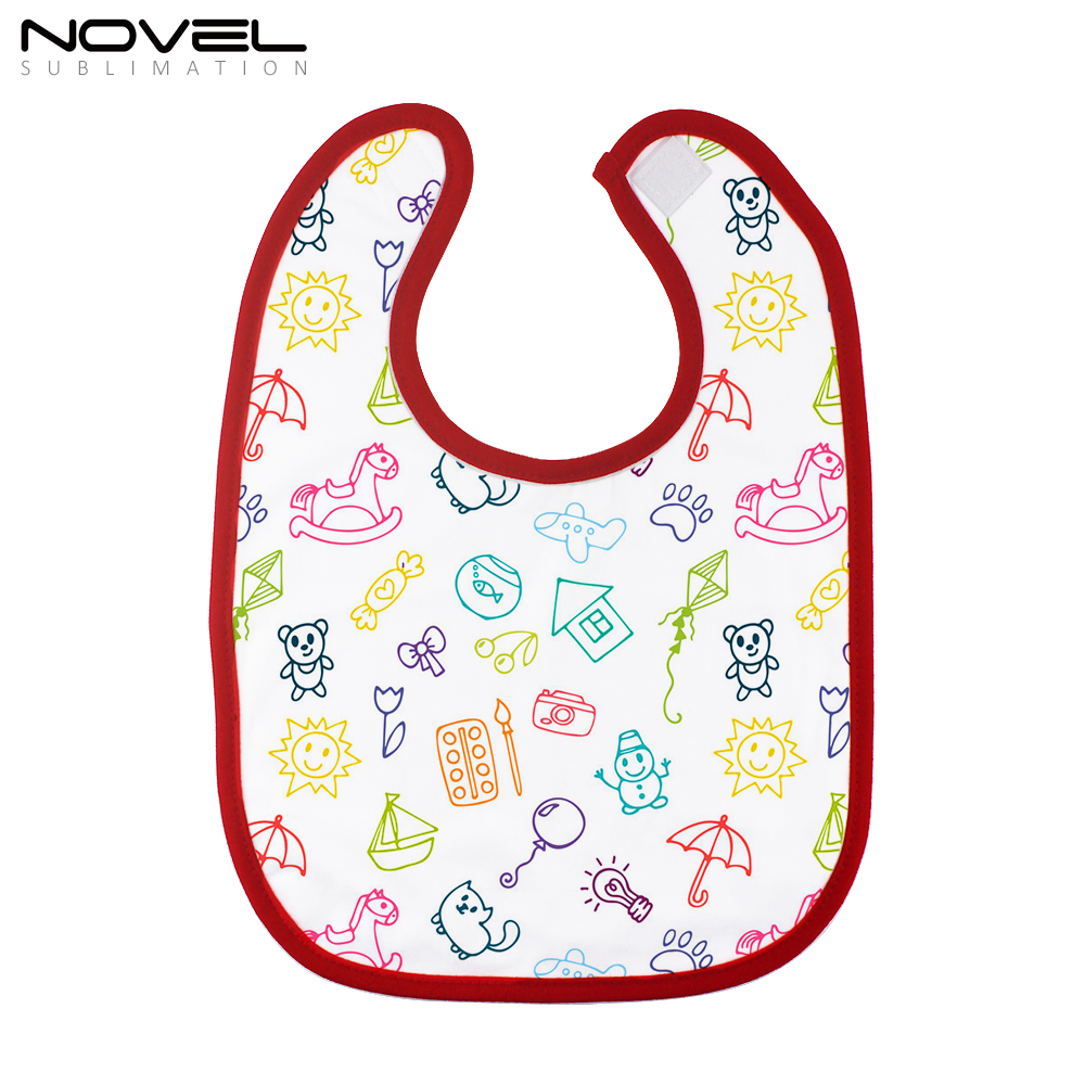 Sublimation Unisex Baby Bibs With Velcro Fastening