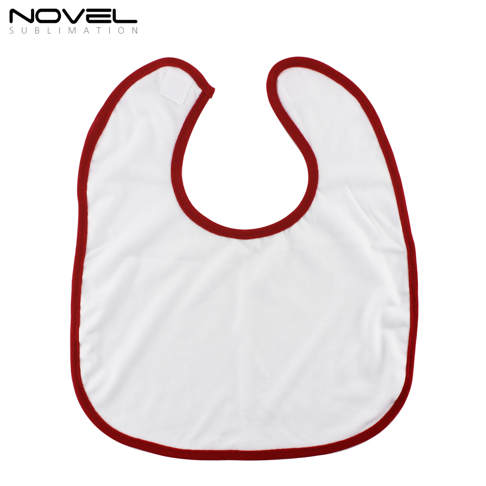 Blank Sublimation Baby Bibs With Velcro Fastening-Polyester Terry Cloth