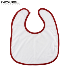 Blank Sublimation Baby Bibs With Velcro Fastening-Polyester Terry Cloth
