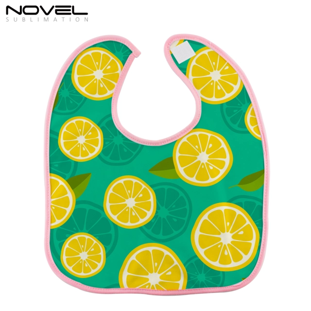 Blank Sublimation Baby Bibs With Velcro Fastening-Polyester Terry Cloth