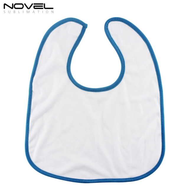 Blank Sublimation Baby Bibs With Velcro Fastening-Polyester Terry Cloth