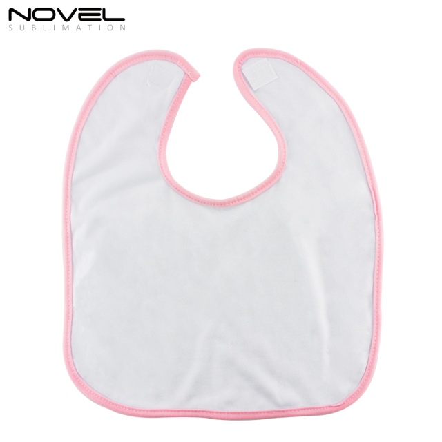 Blank Sublimation Baby Bibs With Velcro Fastening-Polyester Terry Cloth