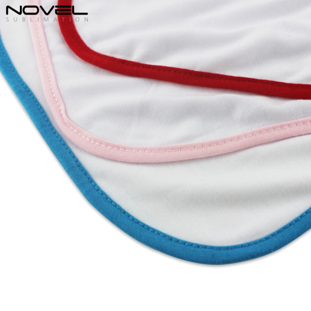 Blank Sublimation Baby Bibs With Velcro Fastening-Polyester Terry Cloth