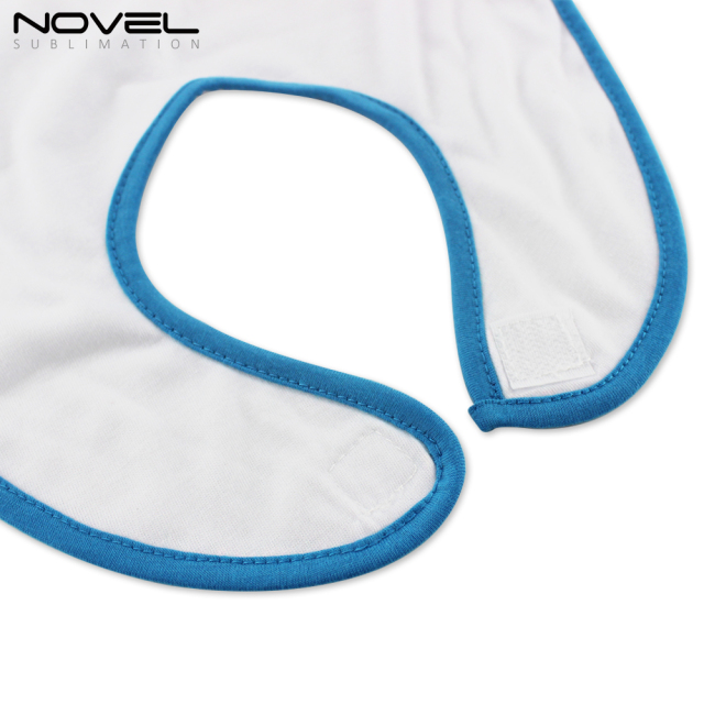 Blank Sublimation Baby Bibs With Velcro Fastening-Polyester Terry Cloth