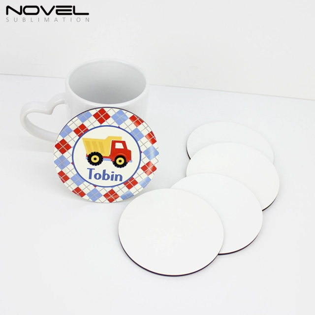 4mm Coaster Blank Sublimation Mug Coaster With Cork Back- Round