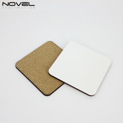 4mm MDF Coaster Sublimation Coaster With Cork Back- Square