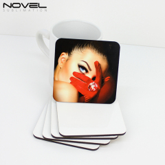 4mm MDF Coaster Sublimation Coaster With Cork Back- Square