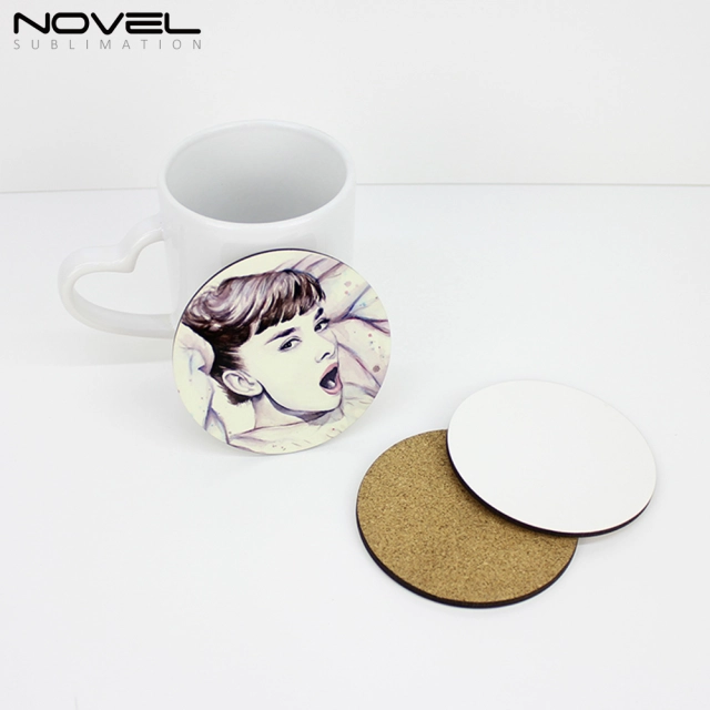 4mm Coaster Blank Sublimation Mug Coaster With Cork Back- Round