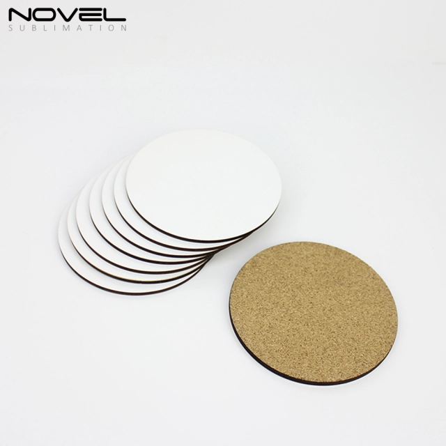 4mm Coaster Blank Sublimation Mug Coaster With Cork Back- Round