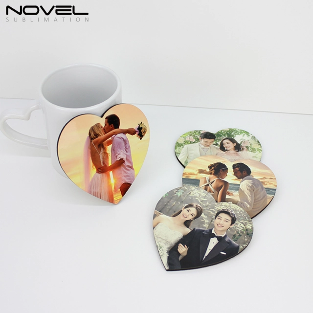 DIY Blank Sublimation 3mm MDF Coaster-Heart