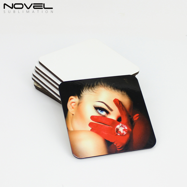 4mm MDF Coaster Sublimation Coaster With Cork Back- Square