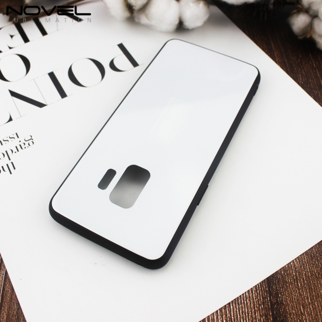 Tempered Glass Case For Galaxy S9 Sublimation 2D TPU Phone Cover