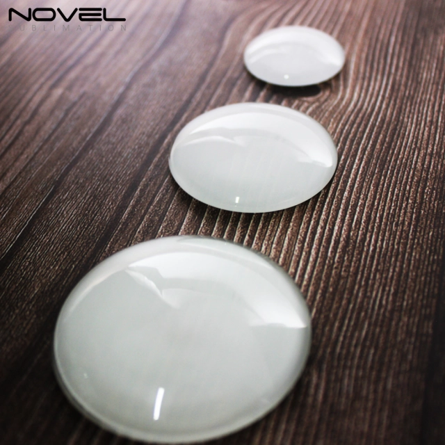 New Arrival Sublimation Blank Glass Crystal Fridge Magnets-Round