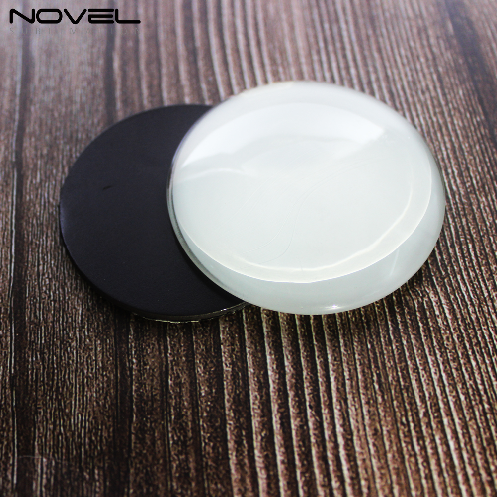 Sublimation Blank Glass Crystal Fridge Magnets-Round/Square/Rectangle/Heart Custom Heat Transfer Crystal Glass  Magnet