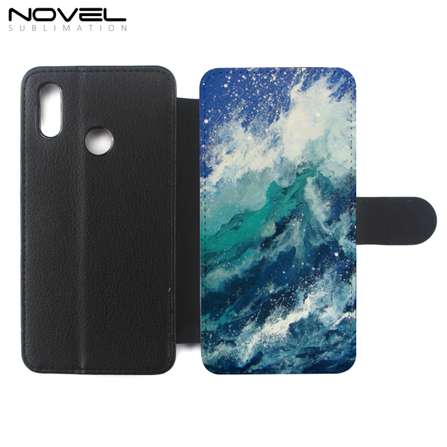 Custom Sublimation PU Leather Flip Phone Case For Honor 10 Lite