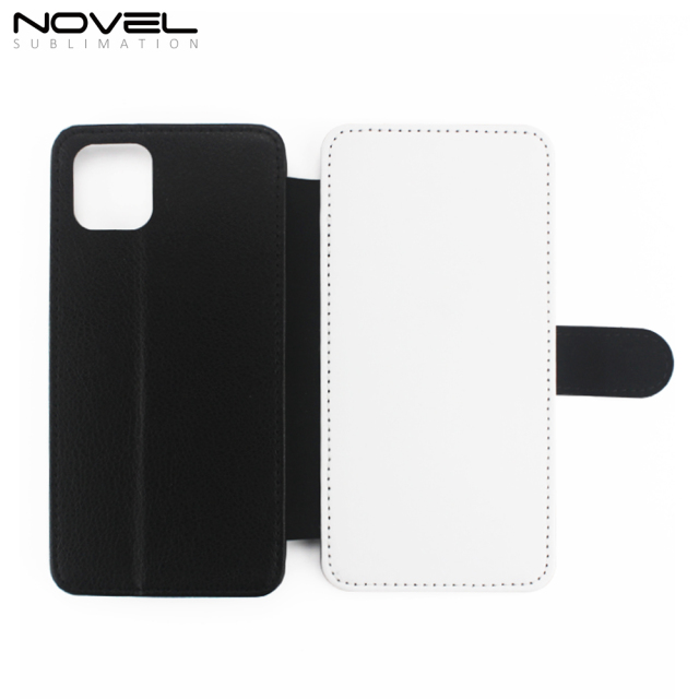 New For iPhone 11 Pro Max 6.5" Custom Sublimation PU Flip Phone Wallet Case