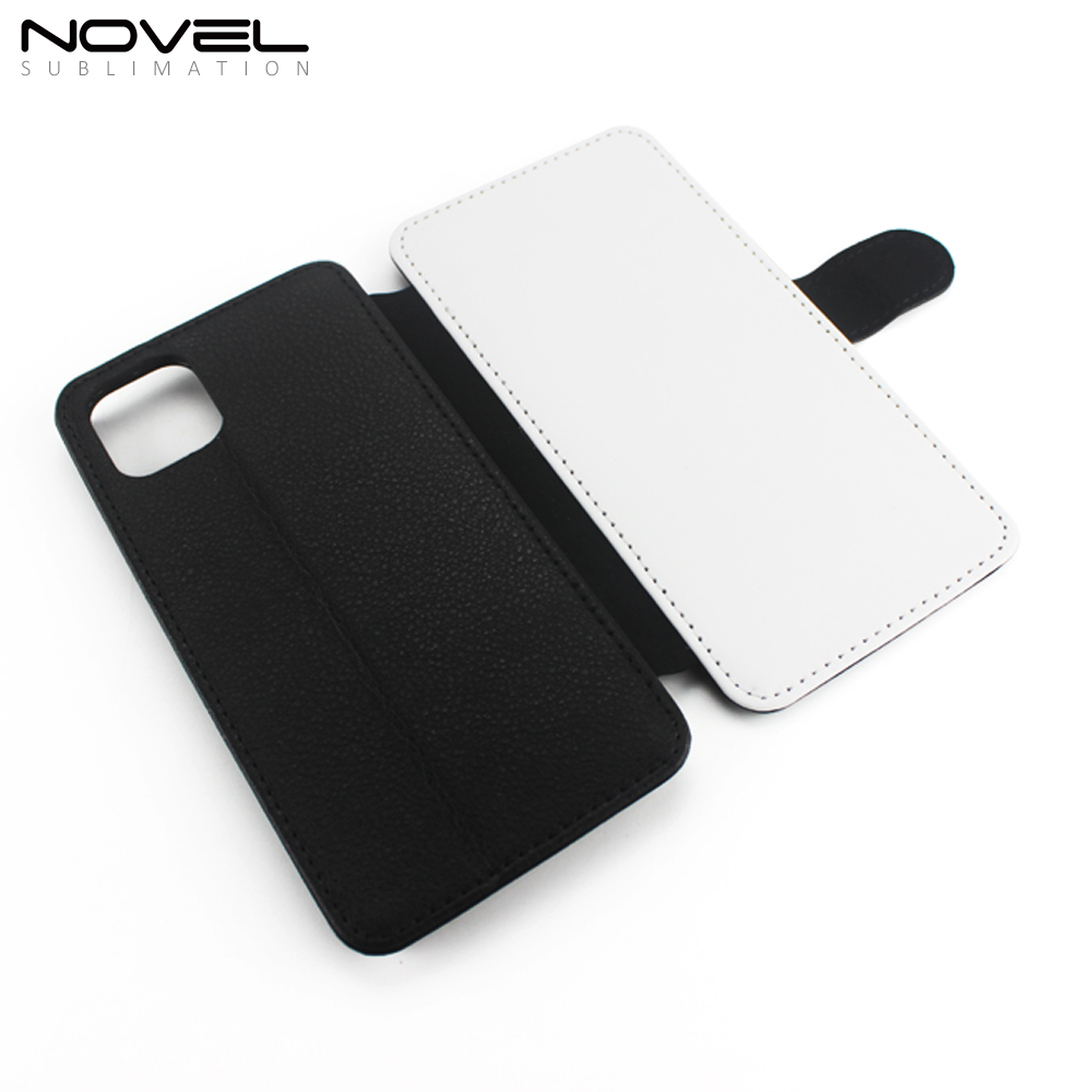 New For iPhone 11 Pro Max 6.5" Custom Sublimation PU Flip Phone Wallet Case
