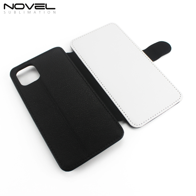 New For iPhone 11 Pro Max 6.5" Custom Sublimation PU Flip Phone Wallet Case