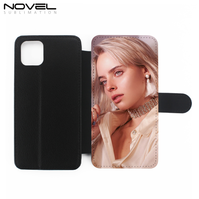 For iPhone 11 6.1" DIY Sublimation PU Flip Phone Wallet Case