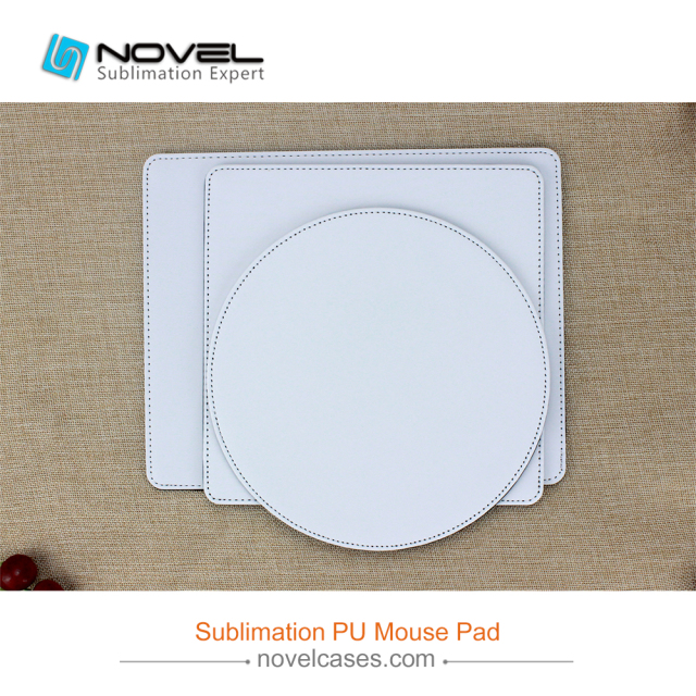 PU Mouse Pad Sublimation Blank Mouse Mat-Round