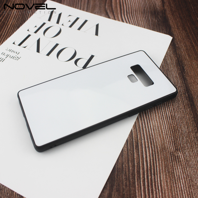 Tempered Glass Insert Sublimation Rubber TPU Case Galaxy Note 9