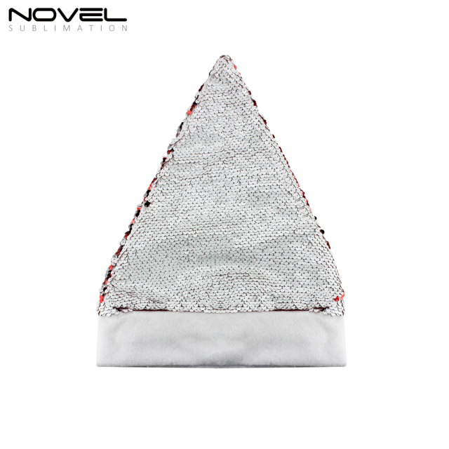 Popular Magic Sequins Santa Hat Sublimation Cap For Xmas