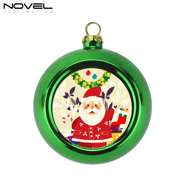 8cm Plastic Christmas Ball Sublimation Blank Xmas Ball