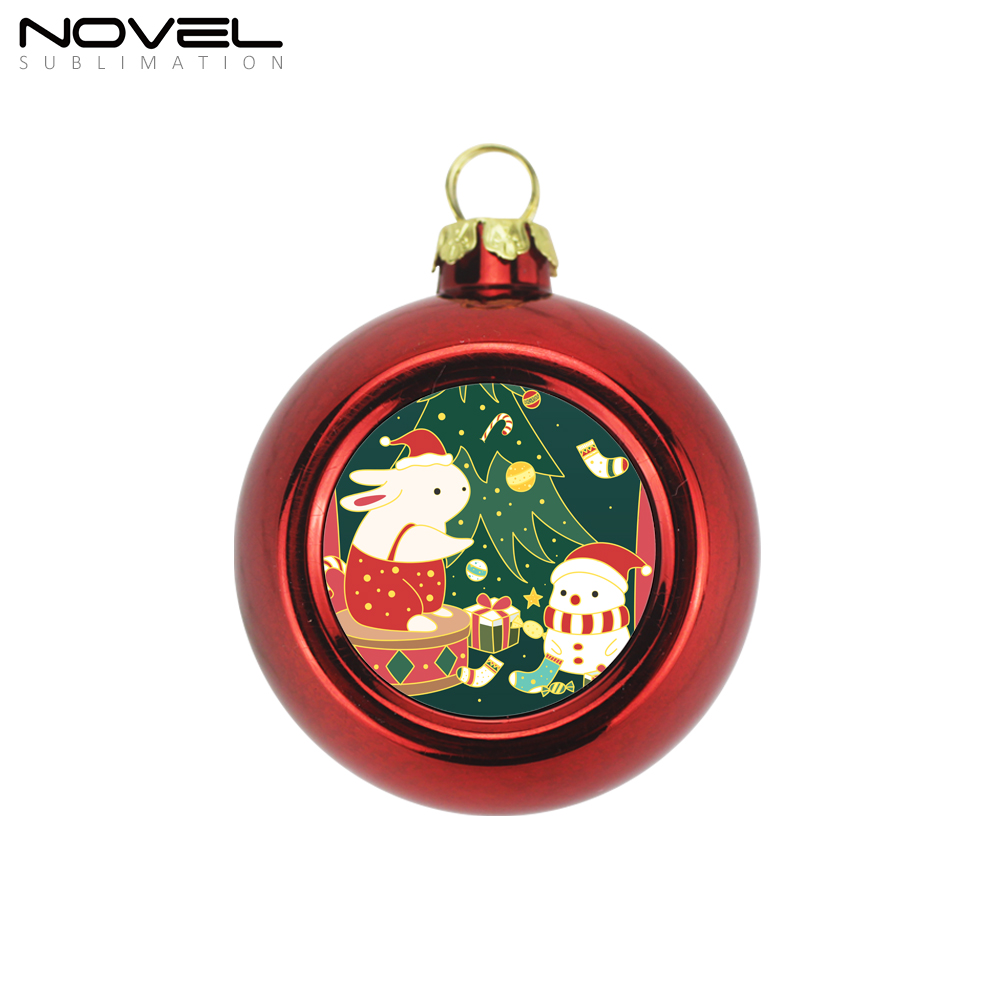 Sublimation Blank Christmas Ornaments Colorful Xmas Ball 4cm 6cm 8cm
