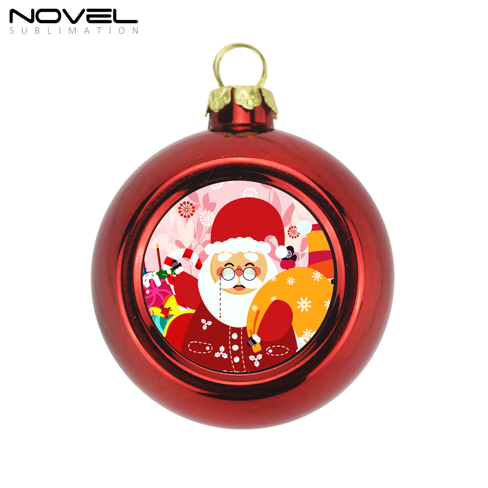 3 Sizes Plastic Christmas Ball Sublimation Blank Xmas Ball