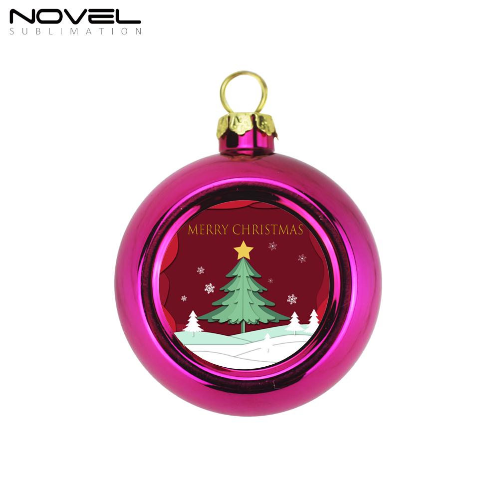 Sublimation Blank Christmas Ornaments Colorful Xmas Ball 4cm 6cm 8cm
