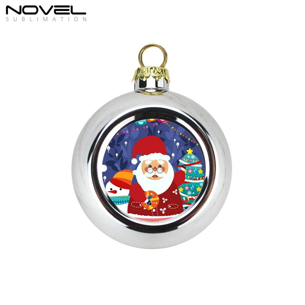 Sublimation Blank Christmas Ornaments Colorful Xmas Ball 4cm 6cm 8cm