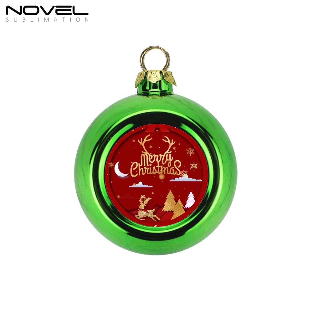 Sublimation Blank Christmas Ornaments Colorful Xmas Ball 4cm 6cm 8cm