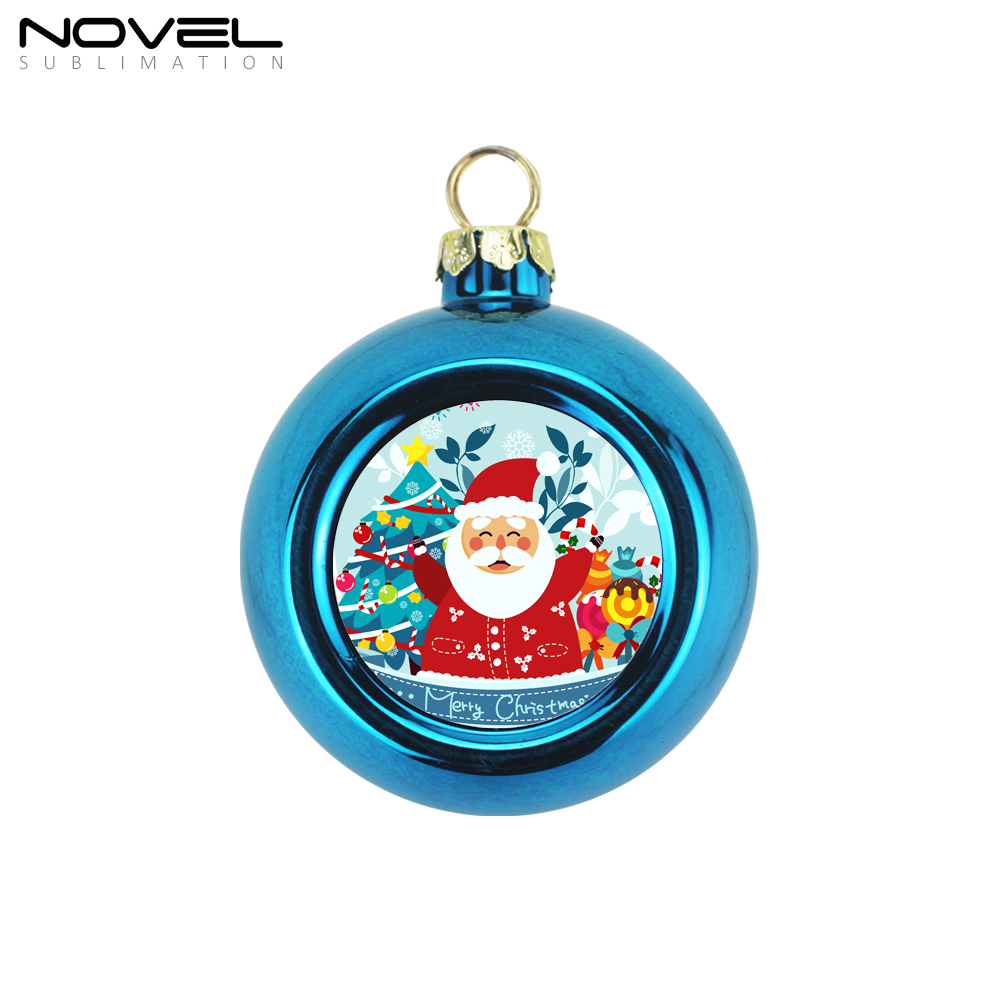 Sublimation Blank Christmas Ornaments Colorful Xmas Ball 4cm 6cm 8cm