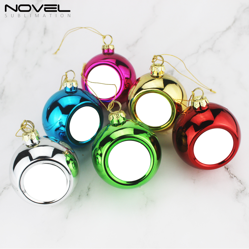 Sublimation Blank Christmas Ornaments Colorful Xmas Ball 4cm 6cm 8cm