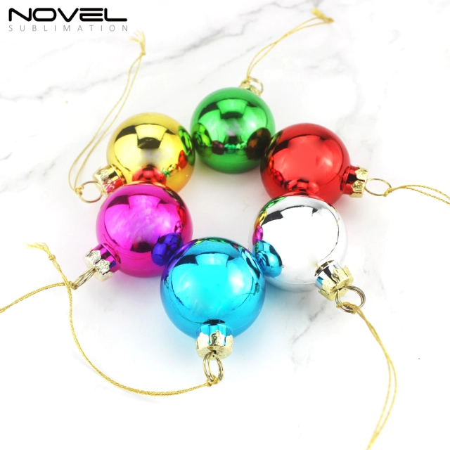 4cm Colorful Plastic Christmas Ball Ornament