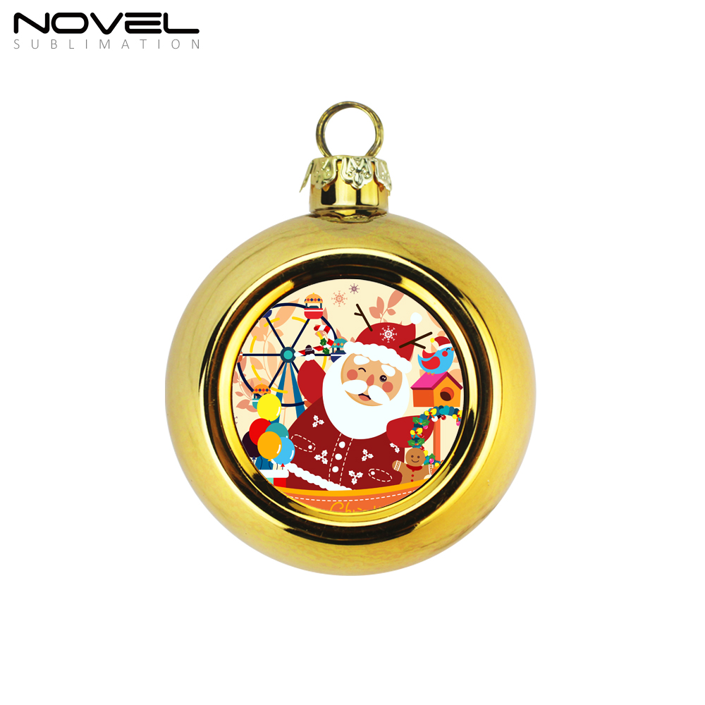 Sublimation Blank Christmas Ornaments Colorful Xmas Ball 4cm 6cm 8cm