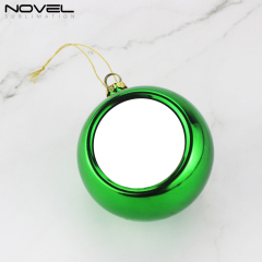 8cm Plastic Christmas Ball Sublimation Blank Xmas Ball