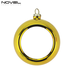 8cm Plastic Christmas Ball Sublimation Blank Xmas Ball