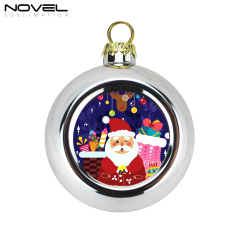 8cm Plastic Christmas Ball Sublimation Blank Xmas Ball