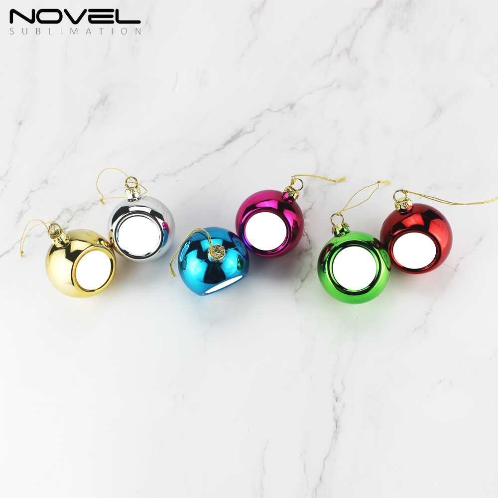 Sublimation Blank Christmas Ornaments Colorful Xmas Ball 4cm 6cm 8cm