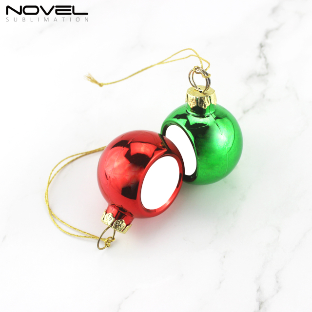 4cm Colorful Plastic Christmas Ball Ornament