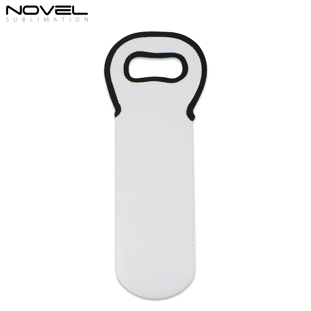 White Neoprene Sublimation Wine Bag